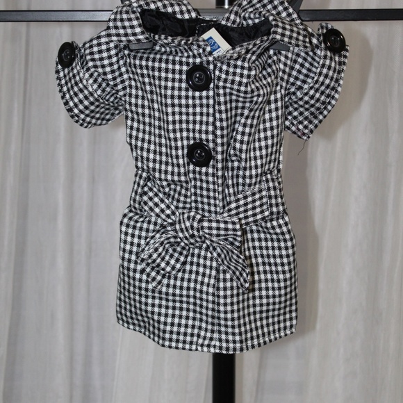 East Side Collection Polyester First Lady Gingham Dog Trench Coat - Picture 2 of 6
